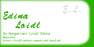 edina loidl business card